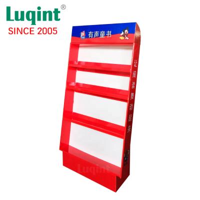 China custom color printed cardboard floor display stand for books 3021111201 for sale