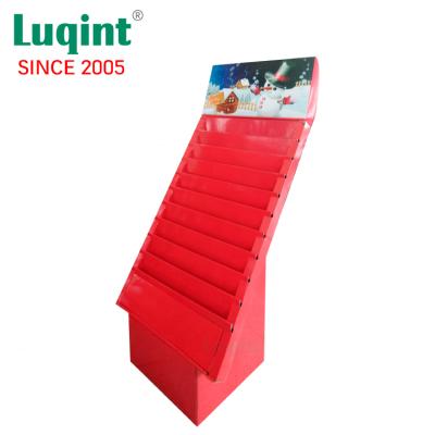 China China Supplier Custom Floor Postcard Display Cardboard Business Card Display Greeting Card Paper Display Stand 3021110807 for sale