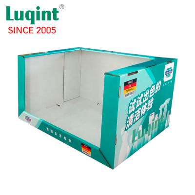 China Cardboard Counter Top Display Stands , Retail Cardboard Corrugated Counter PDQ Paper Display Box 3021110203 for sale