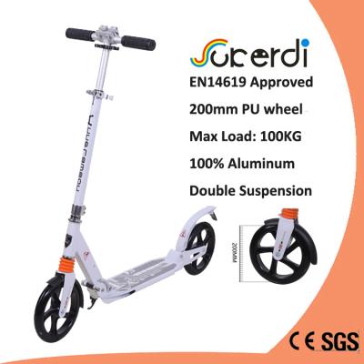 China PU wheel CE/EN approved adult age 100%aluminum double suspension to propel scooter for adult for sale