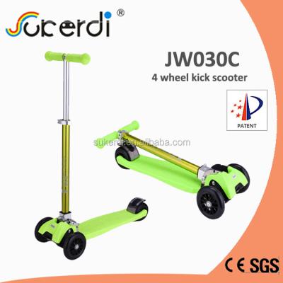 China PU Wheel Patent Design CE EN71 Approved Cool Boys Foot Pedal Kick Scooter Lightweight Folding Toy Scooter for sale