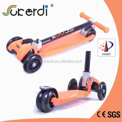 China PU ISCOOT PRO, GOLD WHEELS, OLLIE, L-Cruiser Kids Kick Folding Four Wheel Scooter for sale