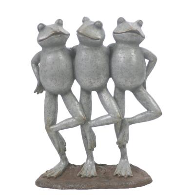 China Outdoor Garden Ornament Brunnen Statue Frog Europe Patio Decor Home Garden for sale