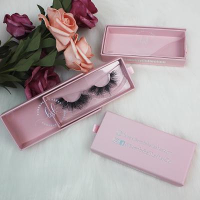 China Delicate Custom Logo B442 Wholesale PVC Drawer Empty Pink Eyelash Packaging Box Custom Seller for sale