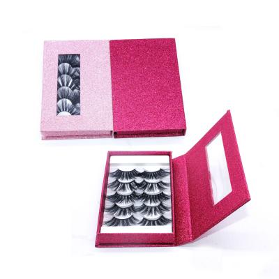 China Private Label B328 5 Pack Mink Eyelash Box Packaging,Empty Magnetic Box Eyelash Packaging Box Packaging Custom Private Label for sale