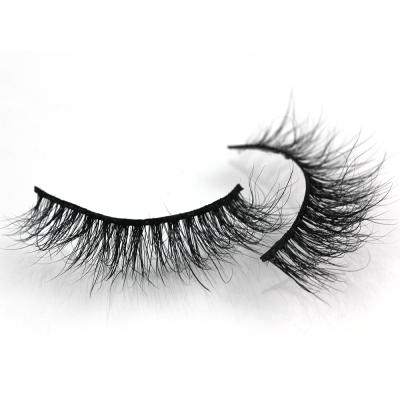 China Long 3073 Natural Curly Fluffy Mink Eyelash 10mm Long Tapered Vendors High Quality Mink Eyelash Wholesale for sale