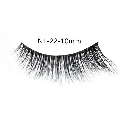 China High Quality Real Mink Long NL-22Invisible Strip Mink Eyelashes 3D Clear Strip Natural Mink Eyelash High Quality for sale