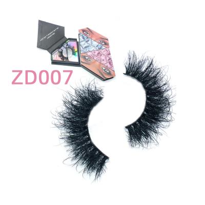 China Double 3D Layered Fluffy Loop 25mm 3D Mink Eyelashes Vendor from ZD007F Hitomi Wholesale Mink Eyelash Real for sale