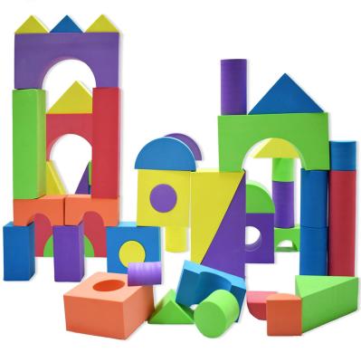 China Children's Toys/Gifts Factory Intellectual Playing Large Customized Colorful Builders Foam Building Blocks Set Toy for sale