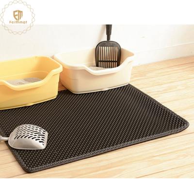 China Extra Large Sustainable Light Up EVA Foam Rubber Blackhole Cat Litter Mat for sale