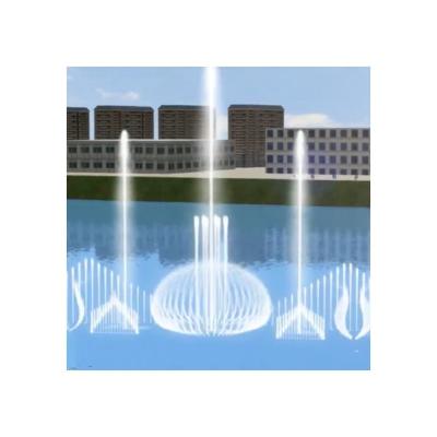 China Modern Outdoor Musical Fountain Multimedia Computer Light Dancing Fountain Floating Waterfall Exhibition for sale