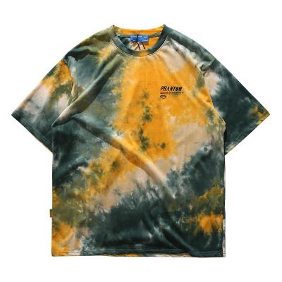 China Wholesale Factory Price Anti-wrinkle Clothing Short Sleeve Oversized Tee Tie Dye T-shirt 2021 Summer Tye Dye Tees for sale