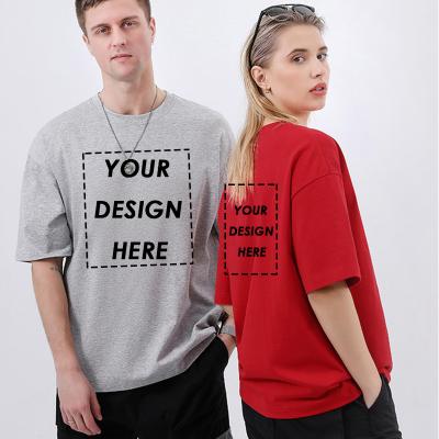 China Anti-wrinkle wholesale US size loose fit DTG printing custom made T-shirts cotton men's screen printing T-shirt logo custom for sale