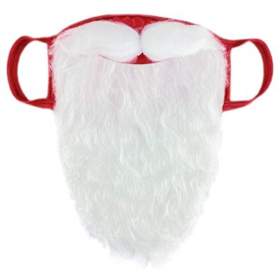 China Bearded holiday reusableFunny Santa Sweater Christmas 2021 wrapped cotton facemask costume for adults Christmas facemasks for sale