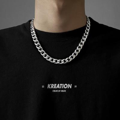 China Stainless Steel TRENDY Men's Cuban Choker Necklaces Fashion Hip Hop NECK Chain Necklace for sale