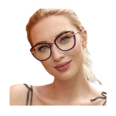 China For Reading Glasses 2023 New Arrival Retro Cat Eye Glasses Optical Frame Computer Anti Blue Light Blocking for girls and Women  Spectacle Frame for sale