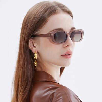 China Oval Slightly Round Rectangular 2023 New Trendy Oval Slightly Round Rectangular Frame Sun Glasses for party Vacation Holiday Seaside Travelling Oversized Matte for sale