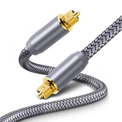 China Toslink to toslink OD: 5.0mm gold plated connector 24K aluminum shell PVC sheath toslink to toslink audio cable for TV audio for sale