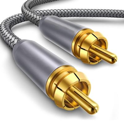 China New Design Car China TV Audio Copper Connector Gold Plated Connector Pure Copper Wire 6.0mm Audio Cable for sale