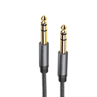 China Car Competitive Price Product Black Color Dual 6.35mm 3.5mm Male Head Jack Audio Cable For Sale Stereo for sale