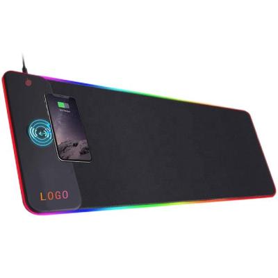 China Anime 15w RGB Gaming Mouse Pad Genshin Wireless Charging Mousepad Gaming Mouse Pad for sale