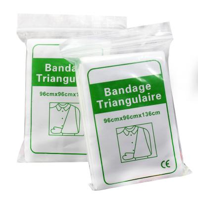 China Portable Nonwoven Triangular Bandage Thickened Triangle Towel First Aid Bandage for sale