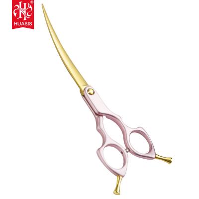 China AR-JFQ Viable Colored Dog Grooming Scissors 6inch 6.5inch 7inch Curved Japan 440c Scissors With Separate Aluminum Handle Low Weight for sale