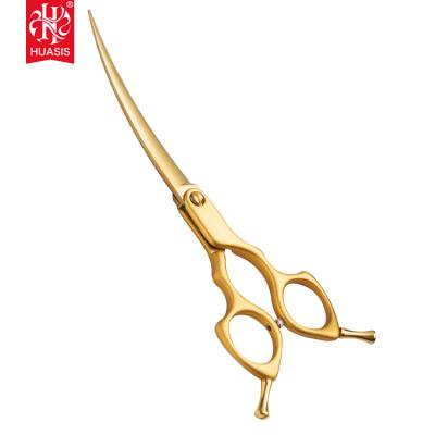 China AR-JJQ Gold Viable Pet Grooming Scissors with Aluminum Handle Luxury Style Customiz Logo 6/6.5/7inch for Right and Left Hand Groomers for sale