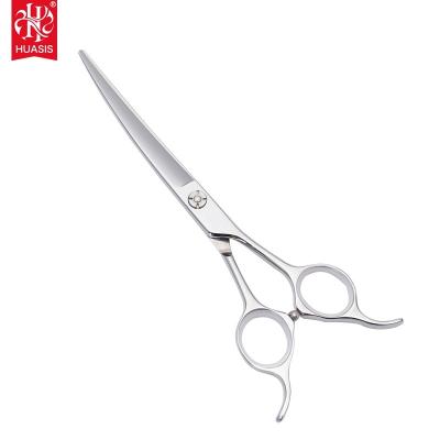 China AF-65Q Professional Viable 6.5inch Dog Grooming Scissors Curve Blade Shear Right/Left Handed Pet Grooming Stainless Steel SUS 440C for sale