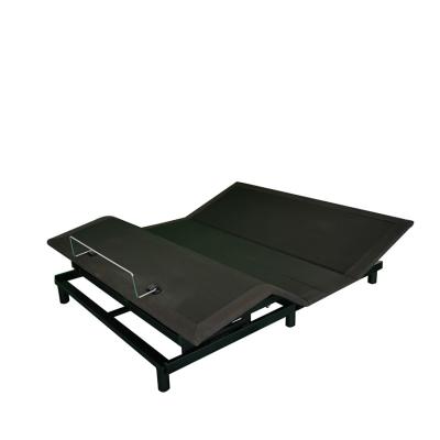 China (Size) Adjustable King Bed Modern Easy Shipping Split Frame With Massage And LED Under Light for sale