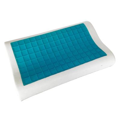 China Anti-static gel pillow memory foam tencel cover wave shape cooling pillow for home hotel for sale