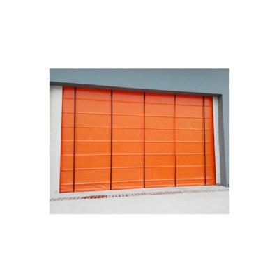 China Contemporary Industrial Rolling Up Folding Door PVC Automatic High Speed ​​Door Stacking Speedy Door With Window for sale