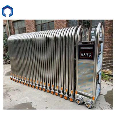 China Contemporary Crowd Control Designs Stainless Steel Retractable Entrance Barrier Automatic Gate for sale