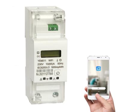 China YOMIN Wifi Smart Energy Meter Single Phase Smart Electricity Meter YM-SEM02 for sale