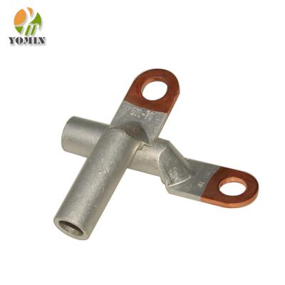 China Cable Connecting High Voltage Tinned Metal Cu Copper Electrical Brass Electrical Compression Cable Cold Pressed Hook for sale