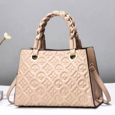 China Latest\fasion 2022 fashion wholesale hot sale luxury pu leather girls large shoulder lady bags office messenger clip women tote handbags for sale