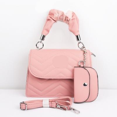 China High Quality Fashion PU Handbags Ladies Shoulder Bags Leather Coin 2 Clips Shoulder Handle Bags For Women Bags Women Luxury Handbags for sale