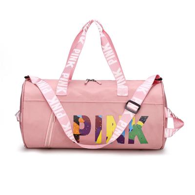 China Hot Selling Tote Bags Women Men Outdoor Travel Handbags Waterproof/Large Capacity/Light Pink Colorful Female Fashion for sale