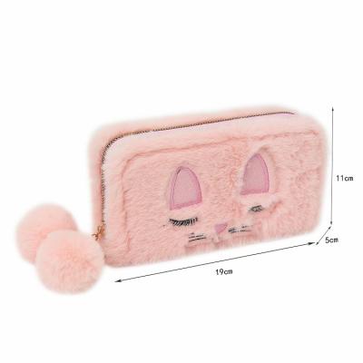 China 2020 newest low price designer sale anti-theft luxury handbags cats fur hot cute animal popular plush purses for women for sale