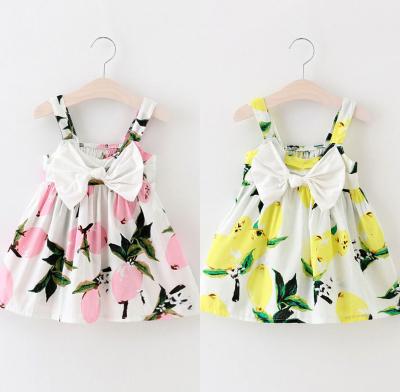 China Breathable High Summer GG144 Baby Girl's Sleeveless Floral Printing Dresses for sale