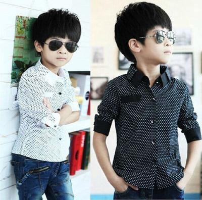 China Long Sleeve Kids Boy Sustainable Shirt Blouse Top Autumn Suit For 3-8years for sale