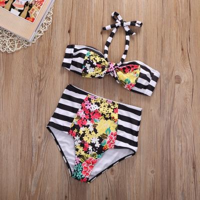 China GG231A Eco-Friendly Clothes Mom And Baby Swimsuit Summer Bikini Swimwear Cute Family Beach Outfit for sale