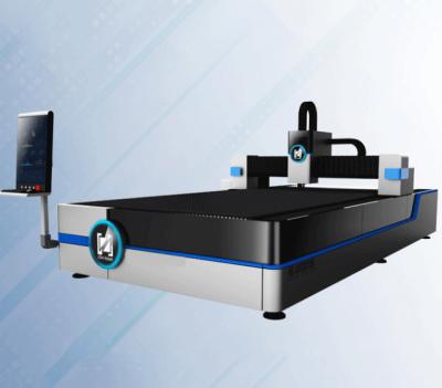 China HZ-LCF-3015D-R1000 CNC Fiber Laser Metal Sheet Cutting Machine Raycus Water Cooled Laser Power 1000w-1500w for sale