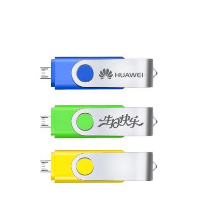 China Plastic USB OTG 2.0 Micro Flash Drive 128GB 64GB 32GB 16GB 8GB 4GB Pen Drive For Smartphone for sale