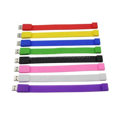 China Promotional Custom Silicone Flash Wristband Promotional Gifts 2gb 4gb 8gb 16gb 32gb USB Drive USB Drive Memory Pen Drive for sale