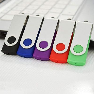 China Plastic USB Flash Drive 2.0 Inch Reader 8GB 16GB 32GB Memory Sticks Swivel Pen Drives Data Storage Multicolor for sale