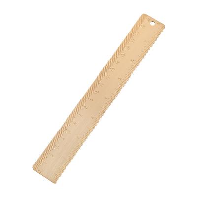 China Simplicity Modern Golden Ruler Metal Brass Straight Ruler With Waves for sale