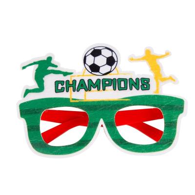 China Sports Sunglasses Qatar World Cup 2022 Glass Decoration Photo Props Soccer World Cup Fan Party Glasses for sale