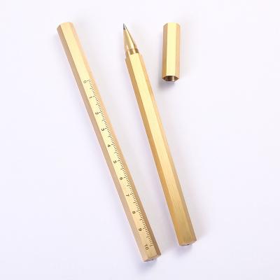 China BECORA Normal Six-Edge Solid Brass Pen, Luxury Enrollment Pocket Pen Ballpoint Signature Tool Pen for Business Gift, Family and Friend for sale