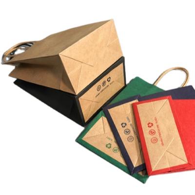 China Recycled Materials Size Fashion Simplicity Custom Shopping Printed Paper Bag for sale